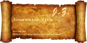 Jovanovics Zita névjegykártya